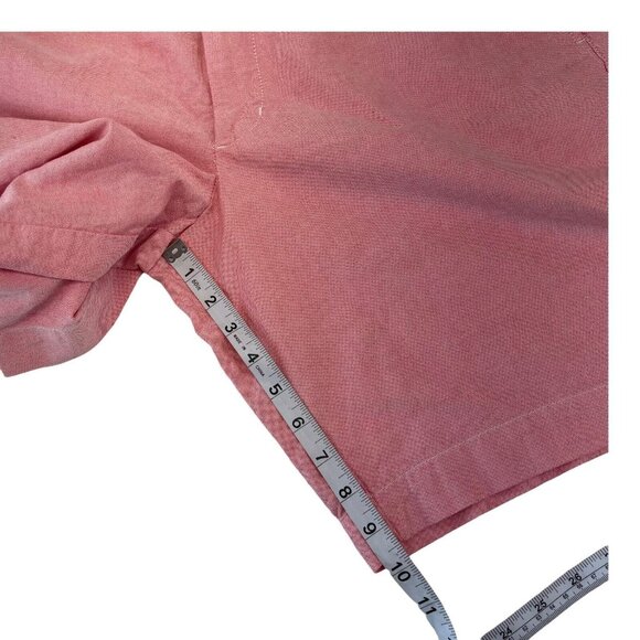 CHAPS Men's SZ 36 Waist Light Red Flat Front Bermuda Shorts  9.5” Inseam - Picture 6 of 12